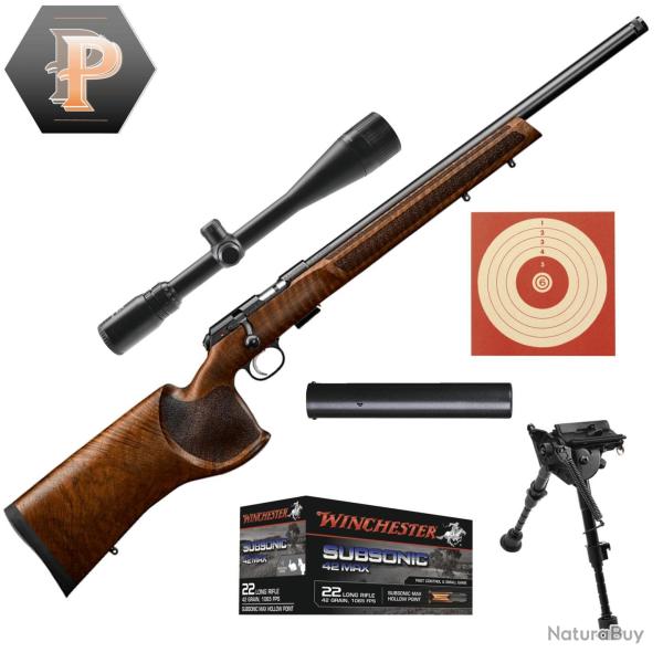BF25 ! Carabine CZ 457 Varmint MTR Cal.22LR Match 20" filet 1/2x20+ Lunette 6-24X42 + Bipied +