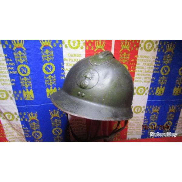 Casque jus infanterie rondache 35 camoufl? quart adrian  seconde guerre ww2