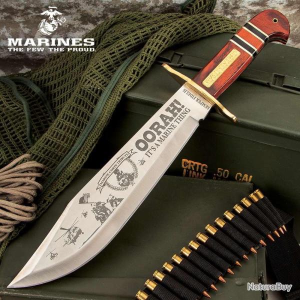 dition commmorative Marines : Bowie USMC UC3387 avec fourreau en cuir