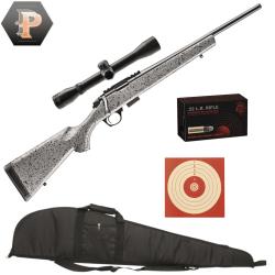 BF25 ! Carabine à verrou Bergara bmr steel synthétique cal. 22lr lunette + fourreau + munitions