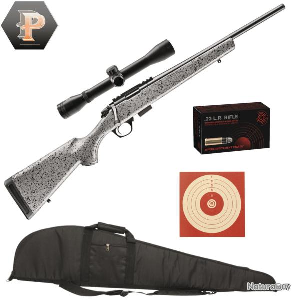 BF25 ! Carabine  verrou Bergara bmr steel synthtique cal. 22lr lunette + fourreau + munitions