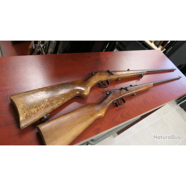 LOT DE 2 carabine 22lr et short   MISE A PRIX 1 EUROS SANS PRIX DE RESERVE