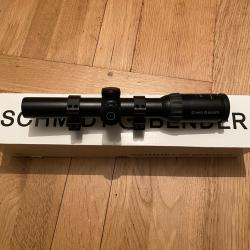 Lunette battue schmidt bender 1,1/4x24 réticule lumineux