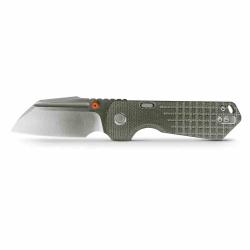 Couteau Vosteed Hedgehog Lame Acier S35VN Manche Micarta OD Green Top Liner Lock VOSA1311