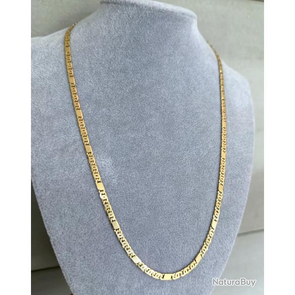 Chaine en or massif 18 carats - collier - 60 cm