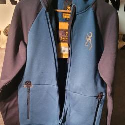 Browning Sweatshirt snapshot ZIP two tonnes blue T.2XL