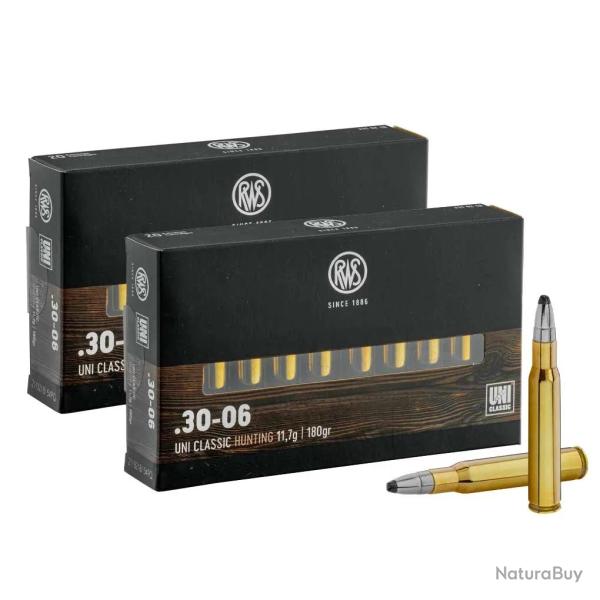 Balles Rws Uni Classic .30-06 Spring. 180 grains x40