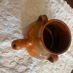 vase ancien en terre cuite vernissée de Vallauris, modèle Toupin n°14.