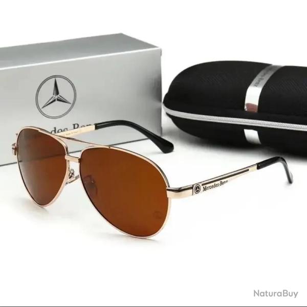 Lunettes de Soleil Polarisee UV400 Mercedes-Benz, Modele: Gold