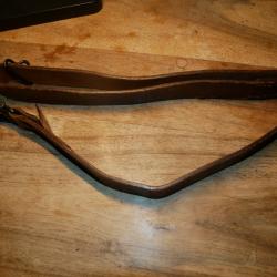 Bretelle de MAUSER G98 Gewehr 1898 en cuir fauve, pièce en bel état