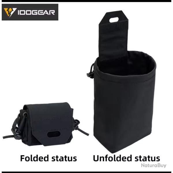 TOPTACPRO Pochette Molle Lampe De Poche - Porte Flashlight Tactique 500D Nylon Noir