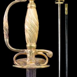 N70 - Epée de cour en laiton avec fourreau