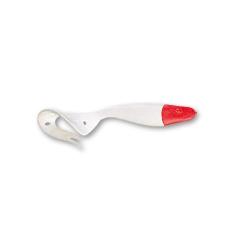 LEURRE SOUPLE SANDRA 12CM - BLANC TETE ROUGE - DELALANDE