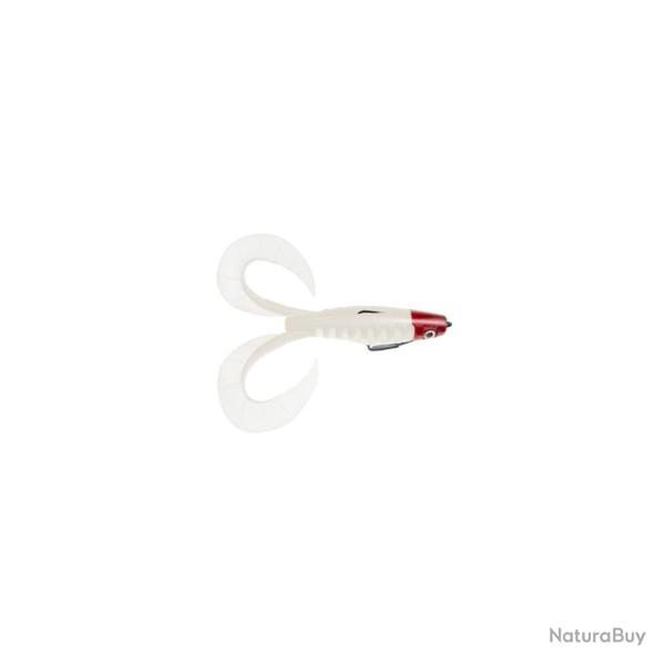 LEURRE SOUPLE ARME NEO FROG 12CM - BLANC TETE ROUGE - DELALANDE