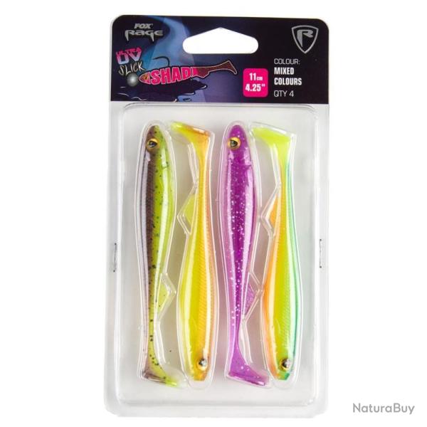 LEURRE SLICK SHAD UV 7CM - MIXED UV COLORS - FOX RAGE