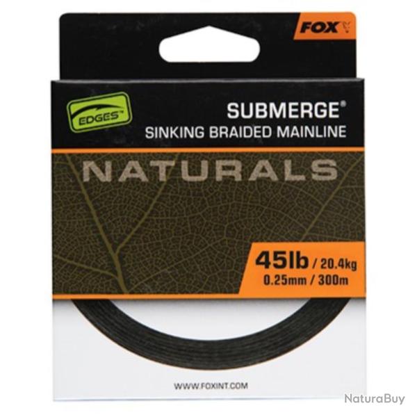 TRESSE SUBMERGE NATURALS 300M - 45 LBS - FOX
