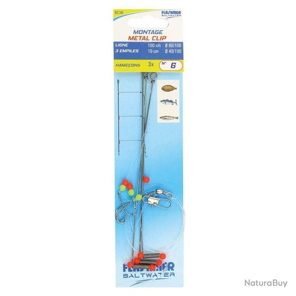 BAS DE LIGNE METAL'CLIP 3 HAMECON - 1 - FLASHMER
