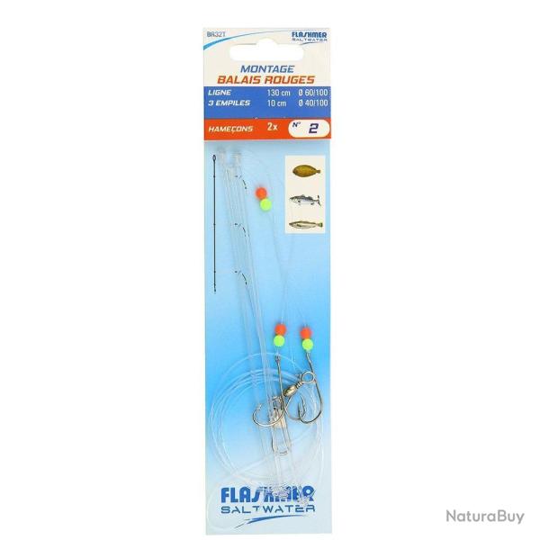 BAS DE LIGNE BALAIS TRANSPARENTS 3 HAM - 1 - FLASHMER