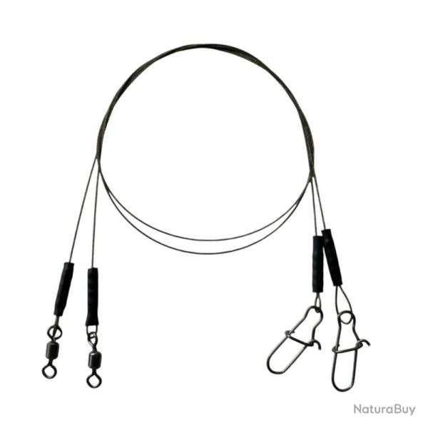 BAS DE LIGNE CARNASSIERS 7X7 30CM X2 - 14KG - 