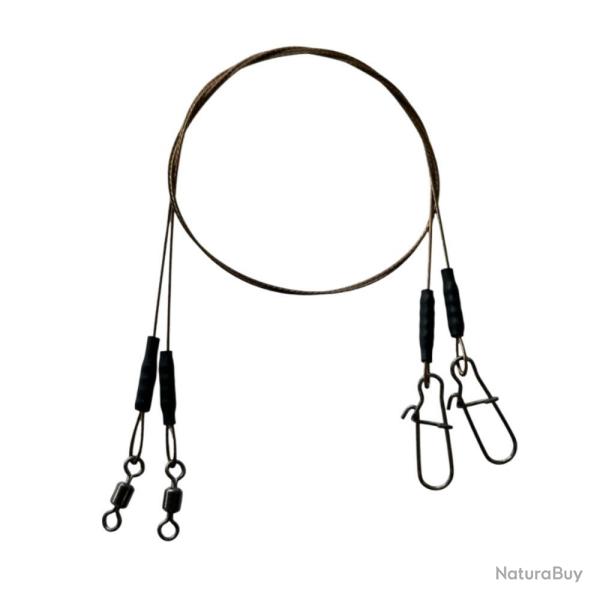 BAS DE LIGNE CARNASSIERS 7X7 30CM X2 - 18KG - 