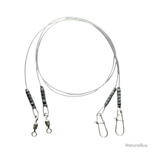 BAS DE LIGNE CARNASSIERS FLUORO X2 - 40/100 - 