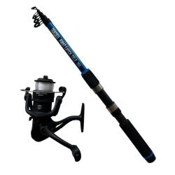 CANNE TELESCOPIQUE + MOULINET - 1M80 - 