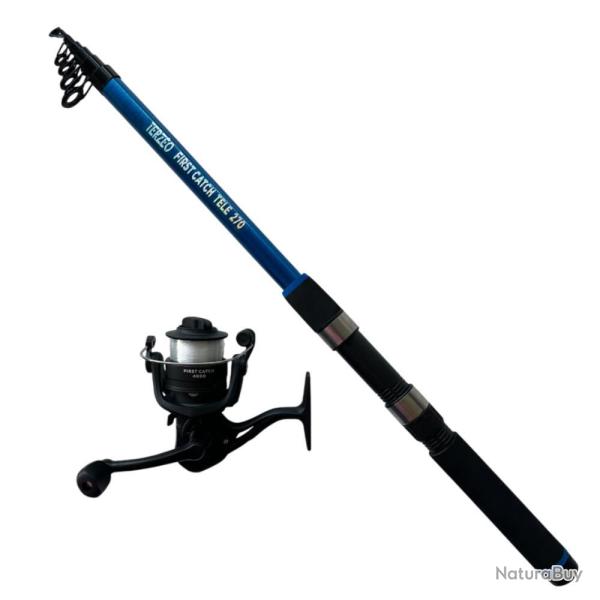 CANNE TELESCOPIQUE + MOULINET - 2.70M - 