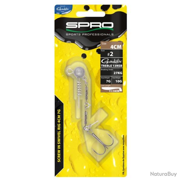 MONTAGE SCREW IN SWIVEL RIG 4CM - 7GR - SPRO