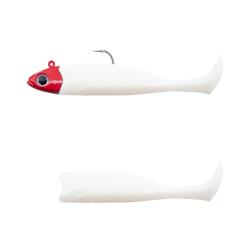 LEURRE SOUPLE COMBO MASTER SHAD 100 MEDIUM 15G - WHITE COCO/RED HEAD - FIIISH