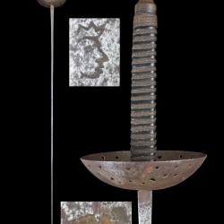 N77 - Epée de duel avec une lame de fleuret retaillée