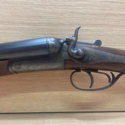 Enchère à 1  sans prix de réserve !!   Très beau fusil juxtaposés calibre 12 Chiens extérieur