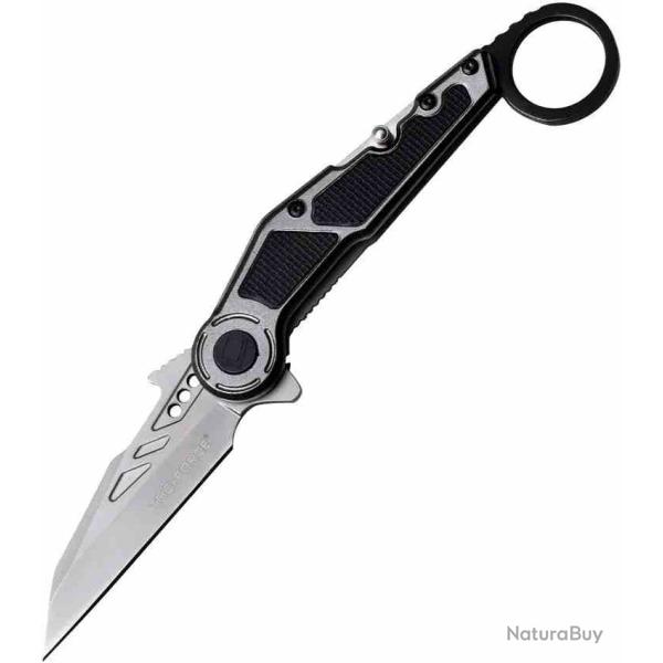 Couteau A/O Tac-Force Karambit Moderne Lame Acier 3CR13 Wharncliffe Manche Alu Gris TF1041GY