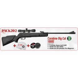 Pack GAMO  Carabine Big Cat 1000 + Lunette 4x32 LC + 100 cibles + 250 plombs Gamo