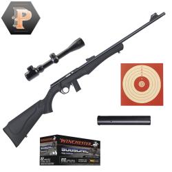 Carabine Rossi 8122 Synthétique Cal.22LR + lunette 3-9x40 + mun + cibles + mds