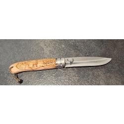 COUTEAU DECALE SERIE CHASSE CERF 90mm