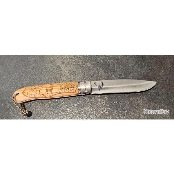 COUTEAU DECALE SERIE CHASSE CERF 90mm