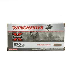 Boite de 20 Balles - Winchester - Power-point - Plomb 270 WSM - 1