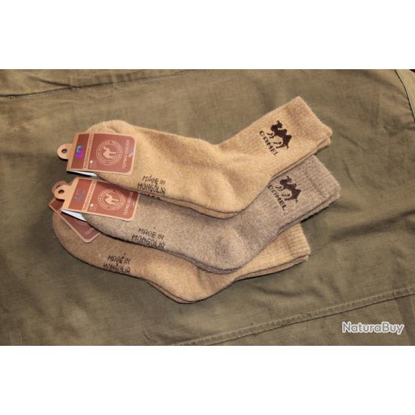 Chaussettes en laine de chameau pour les froid extrme - Mongolie
