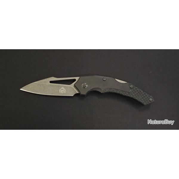 PUMA TEC One-Hand Knife Curved - Lame Stonewash & G10 Noir / Ref : 315913