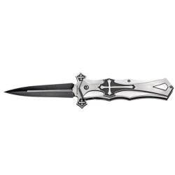 COUTEAU MAGNUM BOKER CRUSADER MANCHE ALU LAME 100mm