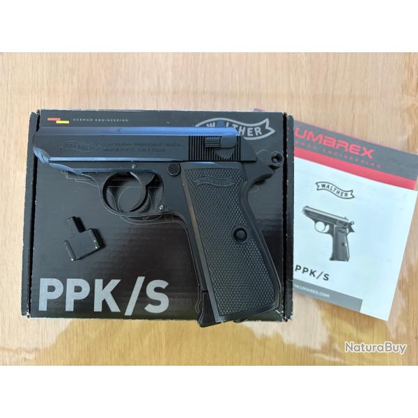 Pistolet PPK/S Walther Umarex CO2 4,5 mm full mtal