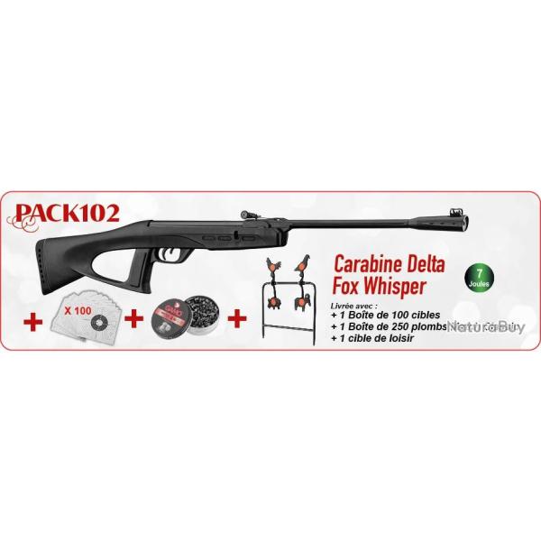 Pack carabine Gamo Delta Fox GT Whisper No�l- 7j