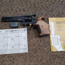 occasion : VERITABLE MANURHIN MR38 MATCH canon 5"-3/4 cal 38 SP + contre poids + manuel
