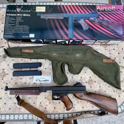 Réplique d'airsoft Thompson M1A1 Cybergun King arms kit bois
