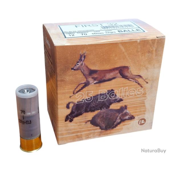 BOITE DE 25 CARTOUCHES JOCKER FIRST 32G CAL.12/70 BALLE SLUG - PACK ECO