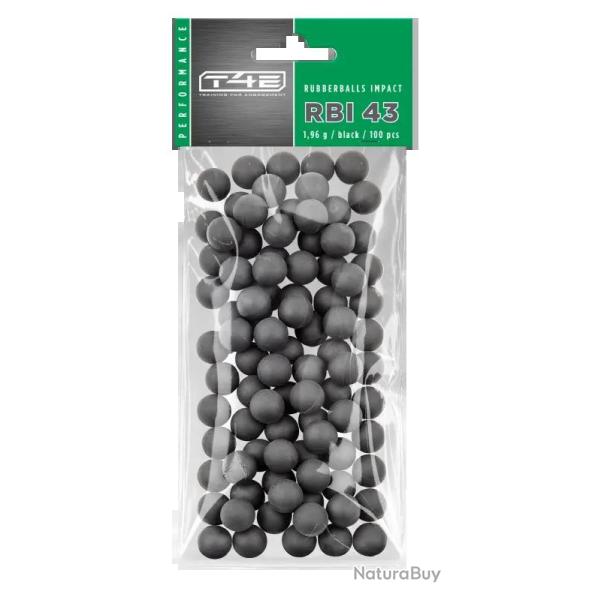 BILLES CAOUTCHOUC NOYAUX ACIER Cal. 43 X100 RBI