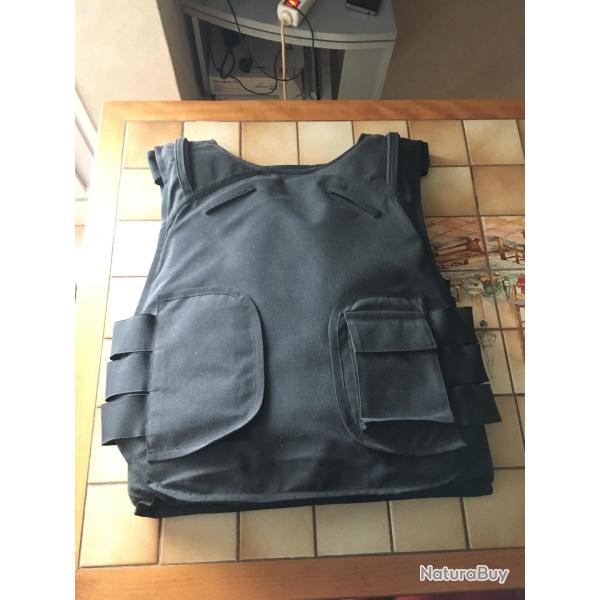 ENCHERE GILET PARE BALLES LOURD BELGE SAT SIOEN EN KEVLAR + CERAMIQUE NIVEAU 3+ TAILLE XL/2XL