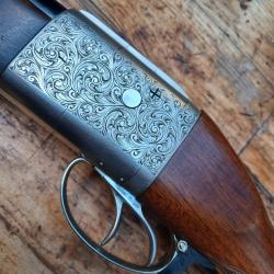 SUPERBE FUSIL SUPERPOSÉ  BECASSIER BABY BRETTON LUXE FRANÇAIS CAL12 CH70 CANONS RAYÉ/LA EN BEL ÉTAT