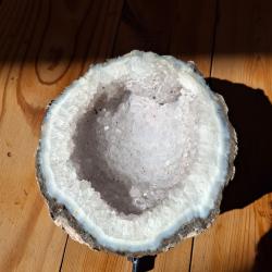 Rare et magnifique Coconut Las Choyas Mexique géode agate et quartz