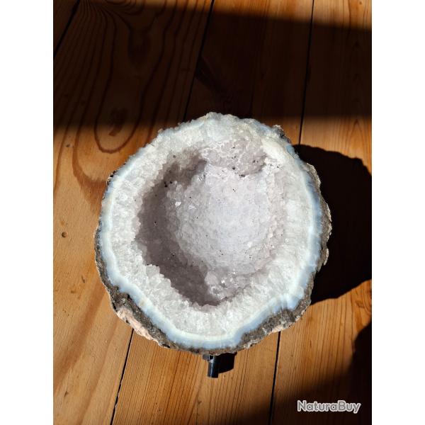 Rare et magnifique Coconut Las Choyas Mexique g�ode agate et quartz